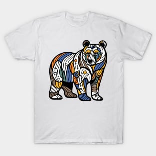 Bear illustration. Illustration of a bear in cubism style T-Shirt